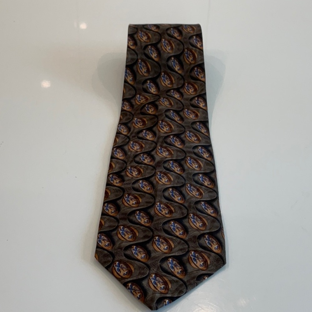 Robert Talbot, Nordstrom Men's Tie with Gray and Brown Pattern